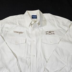 Wrangler Western Shirts Men's Long Sleeve Painted Desert 37 X 19 Shirt White